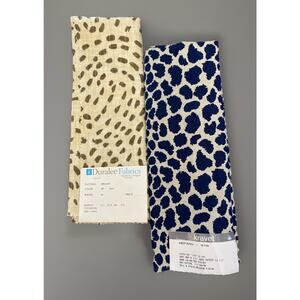 Kravet Gepard Animal Print 25x36 and Duralee Fabric Sample Sand 25"x26"